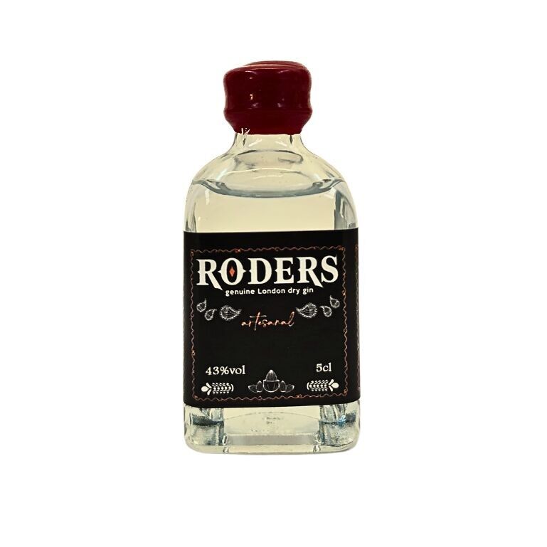 GIN RODERS GINEBRA ARTESANAL MINIATURA 5cl