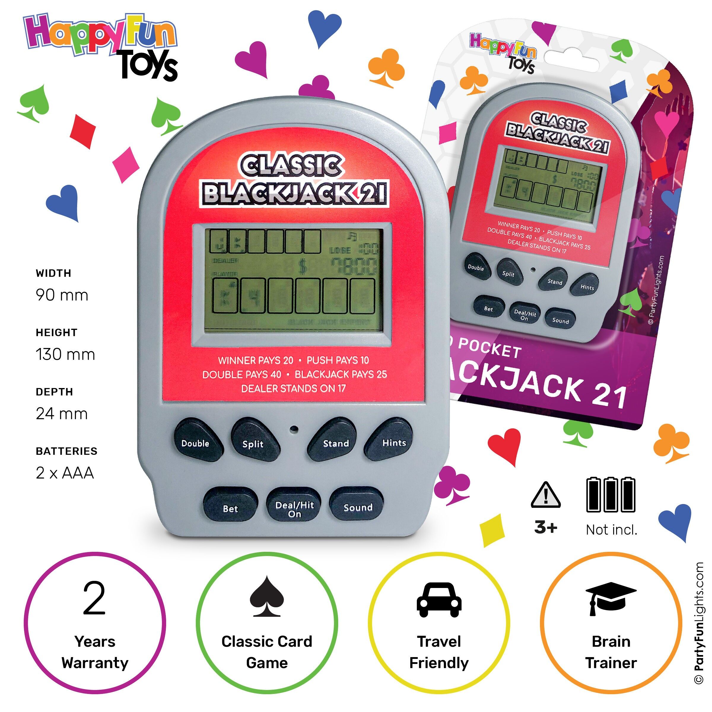 Electronic Retro Blackjack 21 pocket game