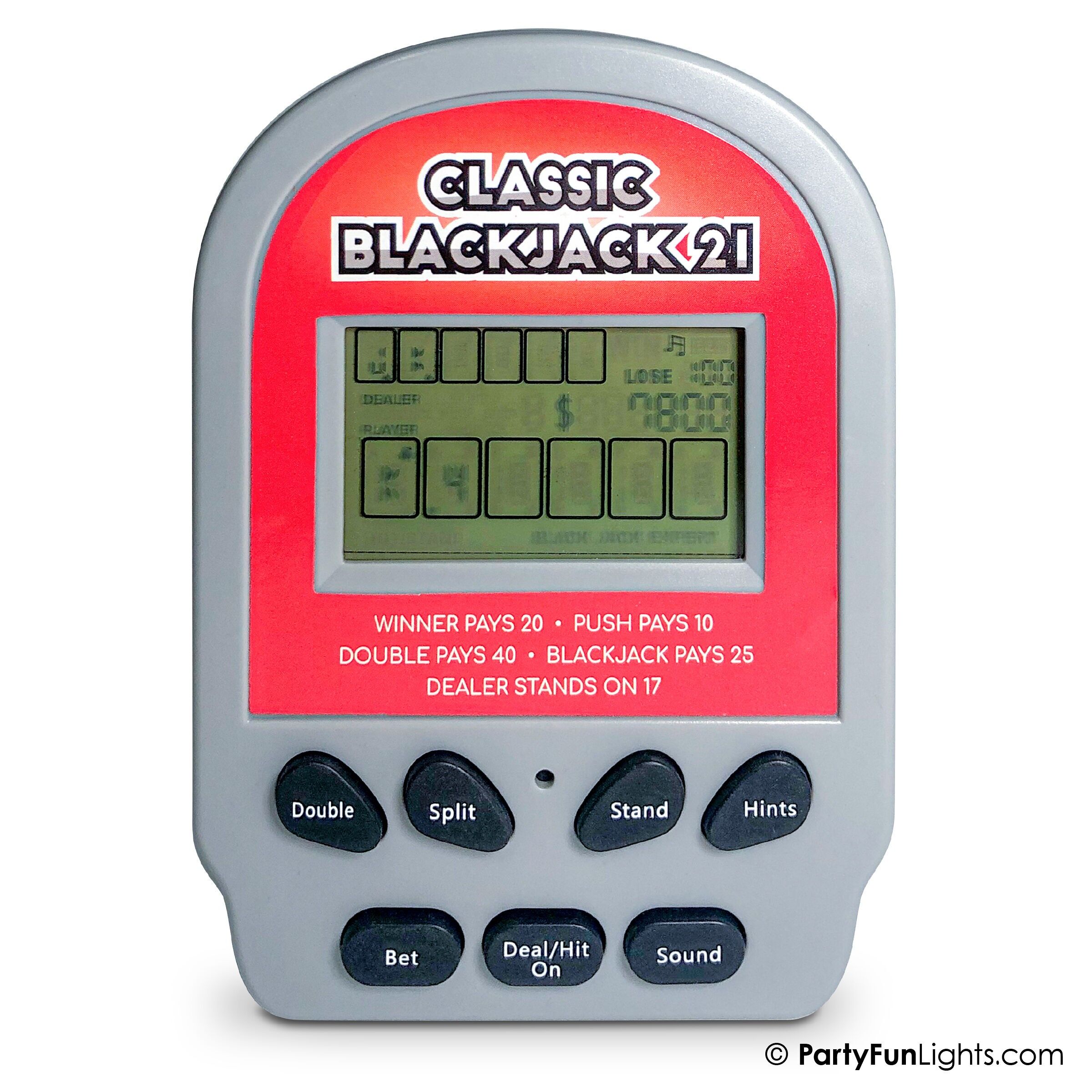 Electronic Retro Blackjack 21 pocket game