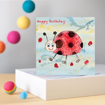 Biglietto di auguri coccinella