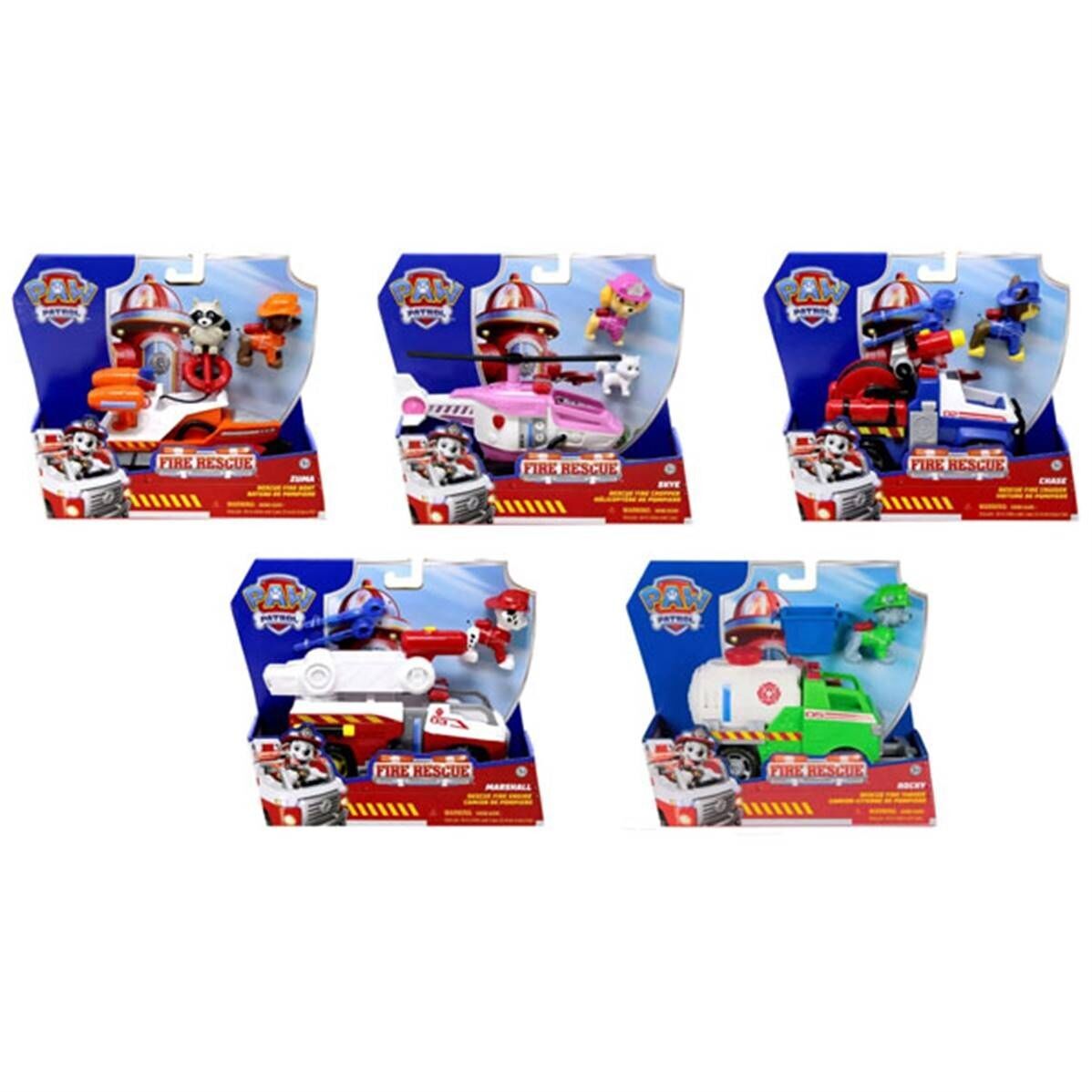 Vehicule avec Personnage Pat Patrouille Fire Rescue