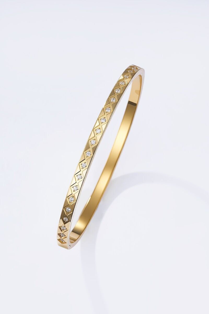 324AQ302 Stainless Steel Bangle Bracelet