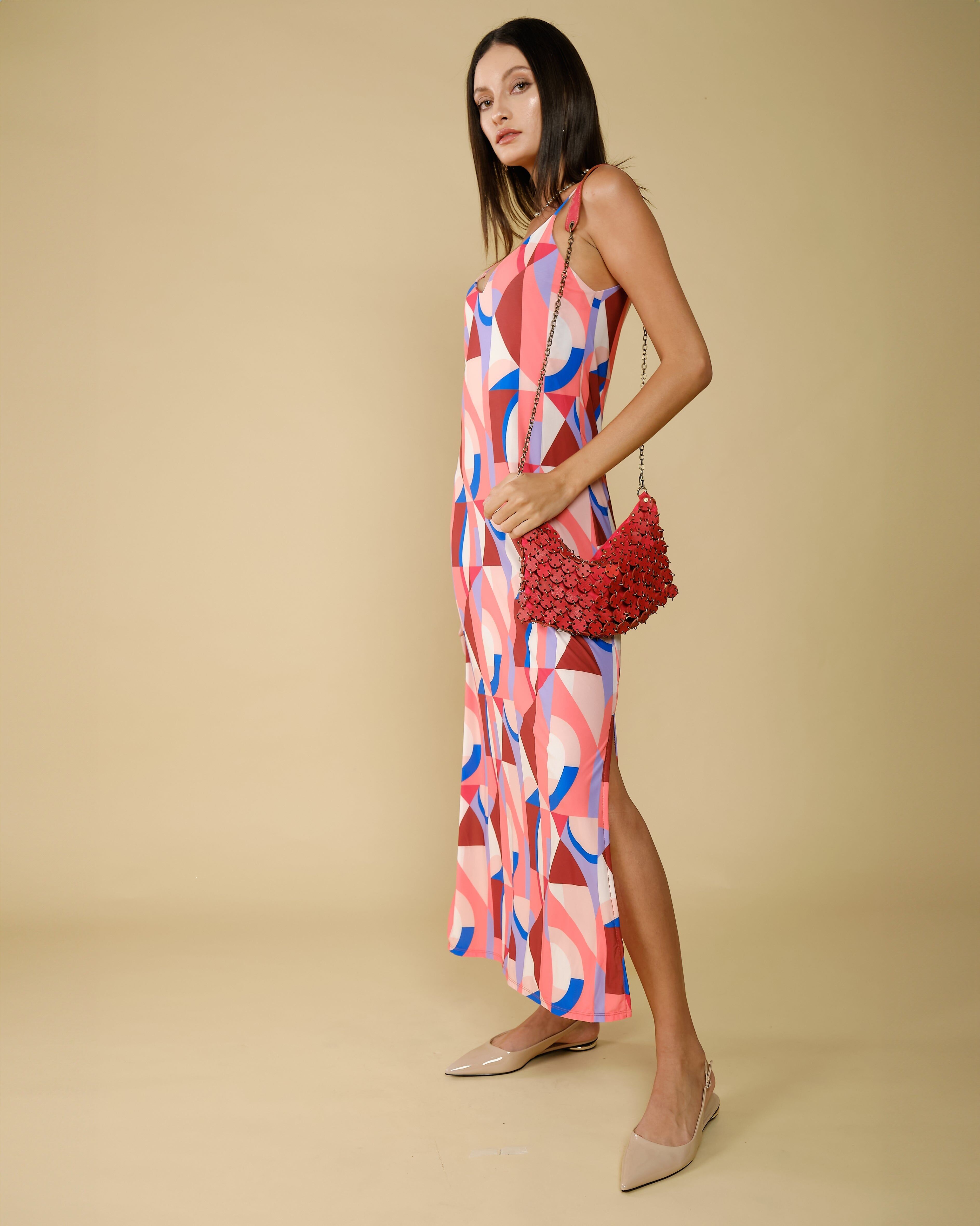 Robe longue dos nu imprimé Vassy - Baobab