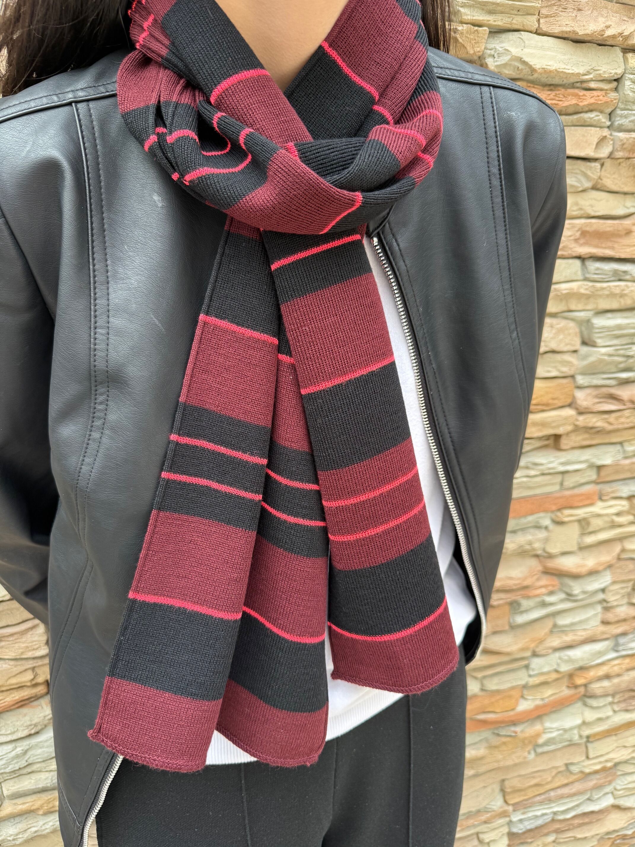 Sciarpa da donna a righe - Made in France - Qualità premium