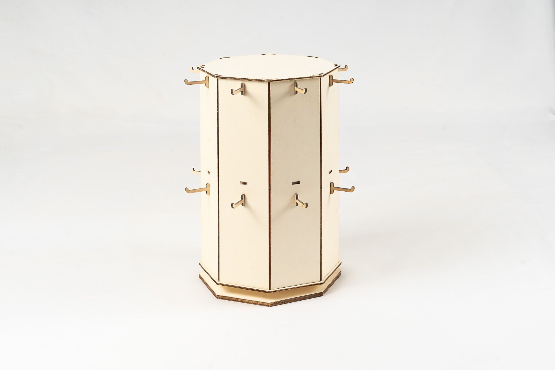 Drehdisplay für Aufkleber / Armbänder mit 24 Haken weiß/hell