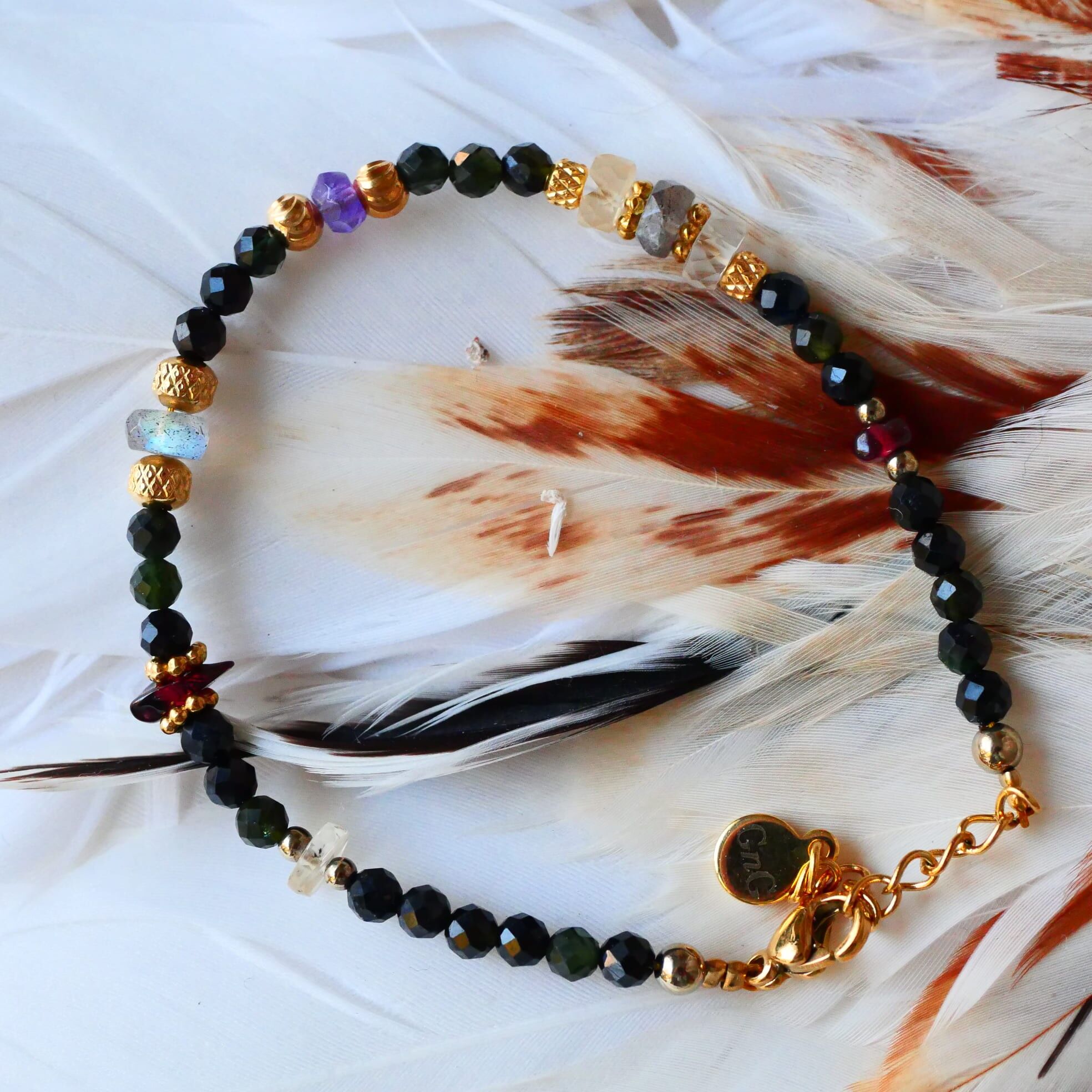 Bracciale Navratna - 5 pietre preziose naturali