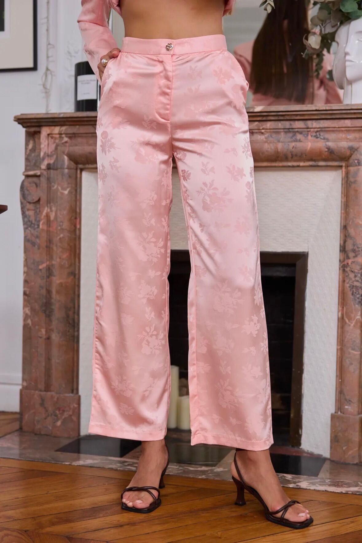 Pantaloni dritti in raso - 3209