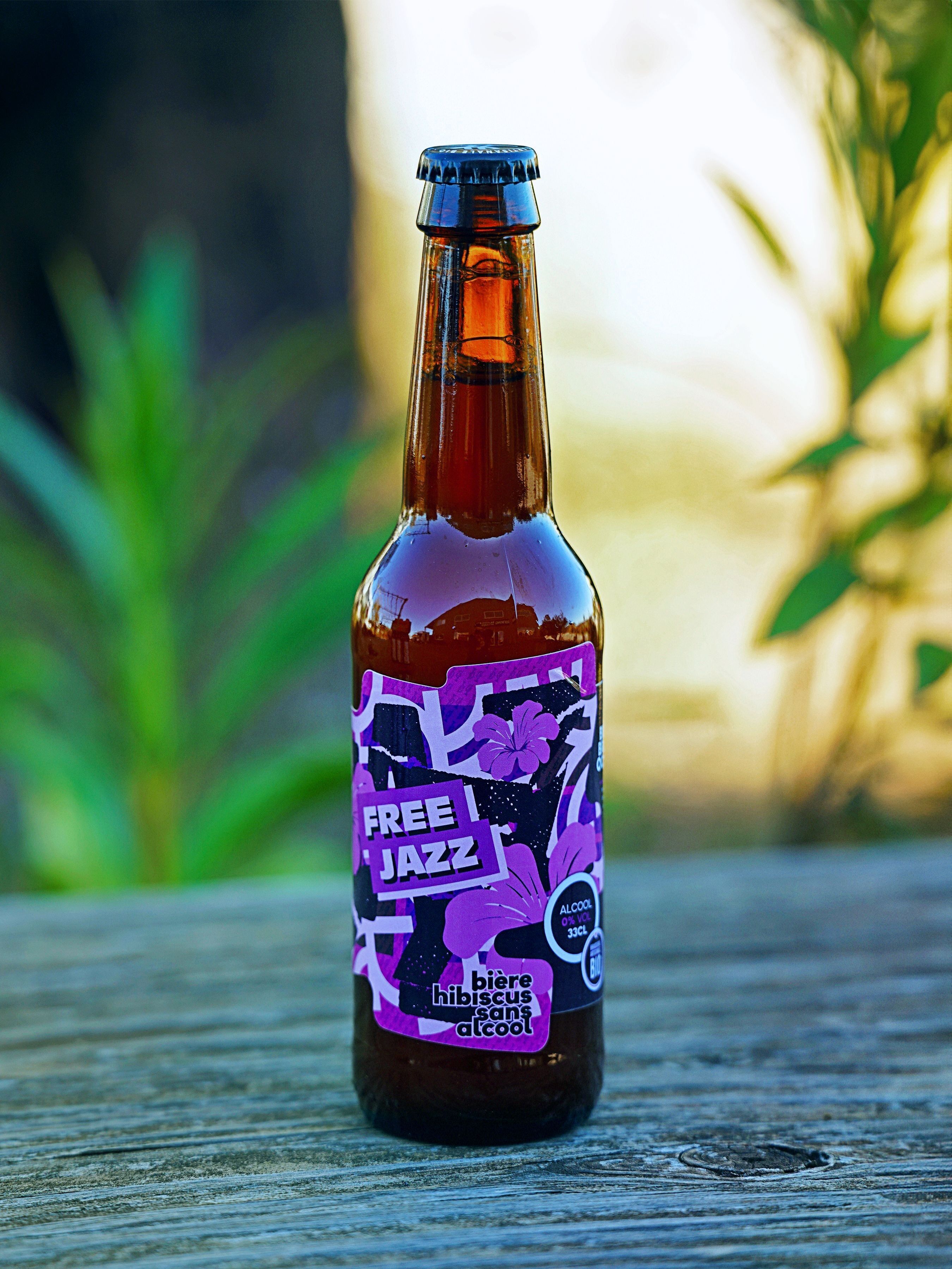 Free Jazz Hibiscus - Cerveza blanca con hibisco, sin alcohol, 0.00% alc. Vol. - 330ml