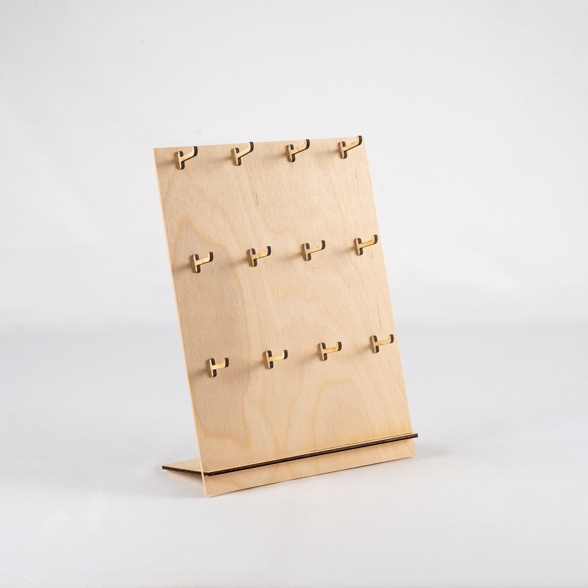 Holzdisplay Schlüsselanhänger mit 12 Haken