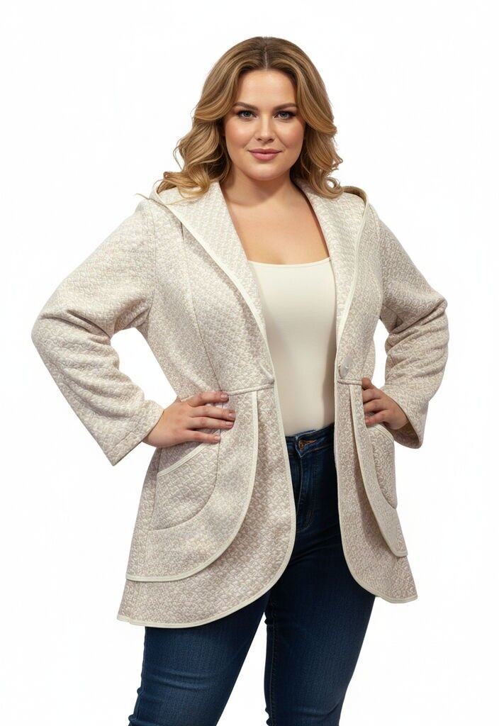 Veste texturé grande taille (A531)