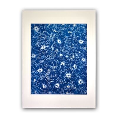 Affiche Cyanotype Anémone