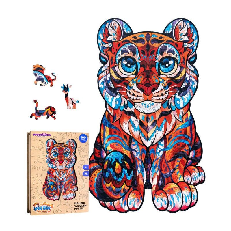 Puzzle per bambini Woodlika | La coraggiosa tigre Spike