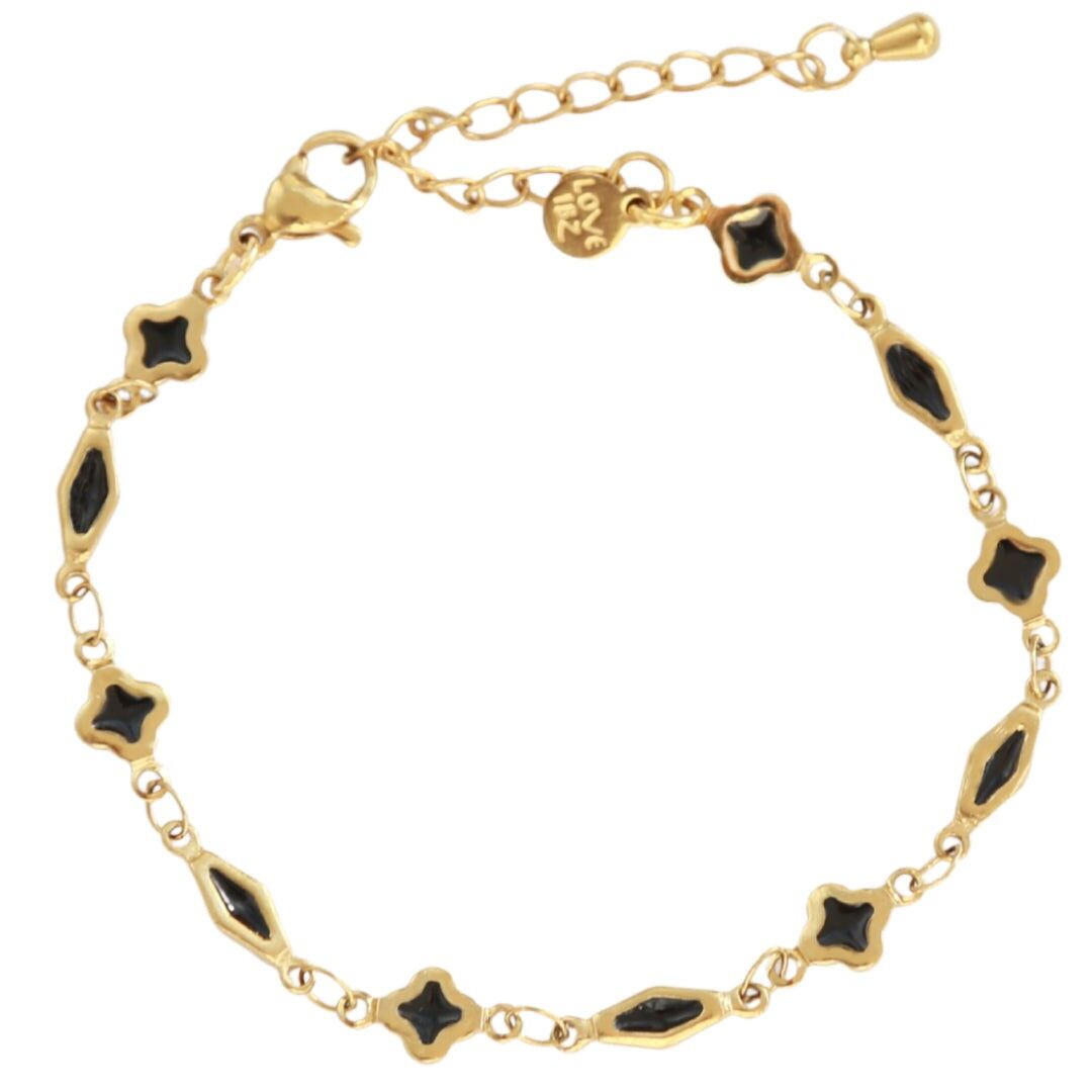 Armband mit schwarzen Anhängern