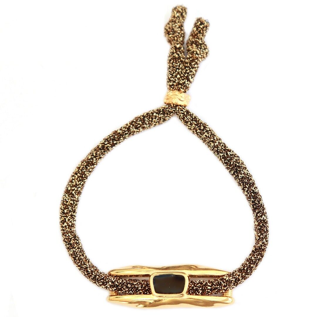 Armband aus frostigem Goldglitzer