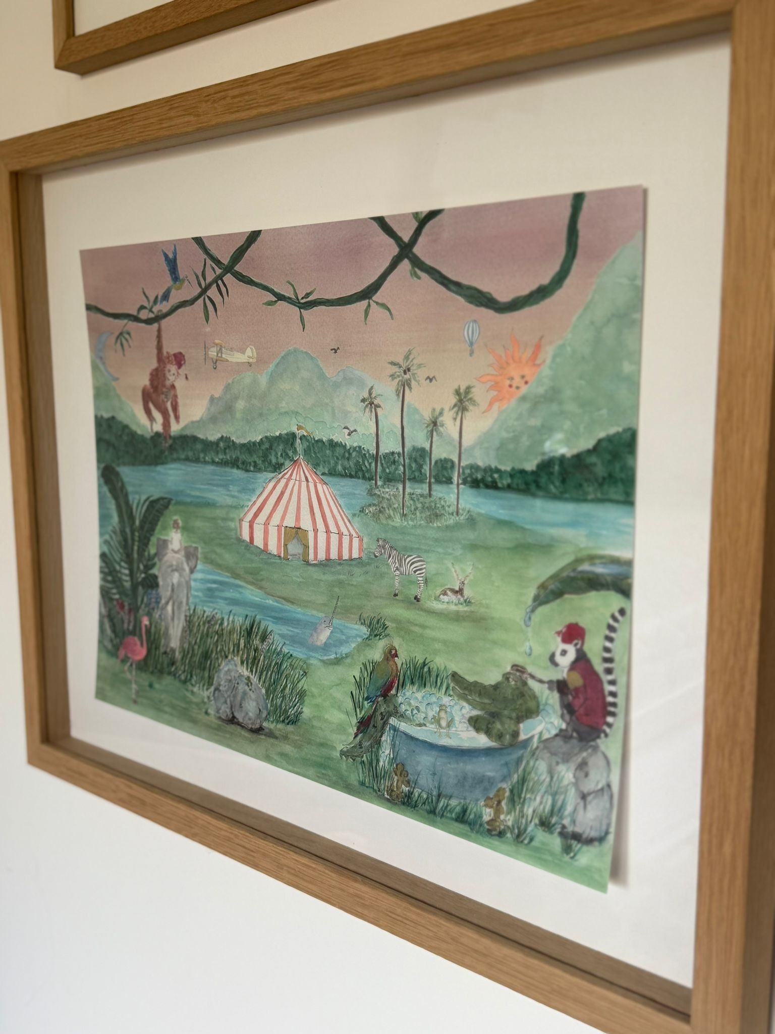 Poster Acquerello giungla dolce dolce safari A4