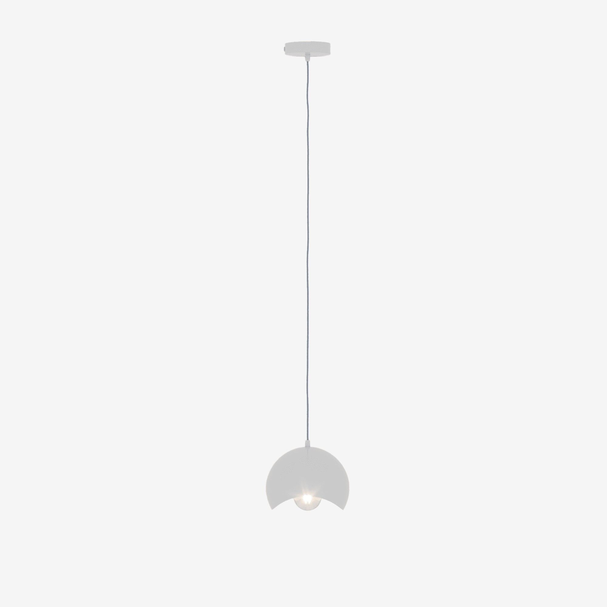 Small Miro Pendant Light – minimalist designer pendant light in white metal