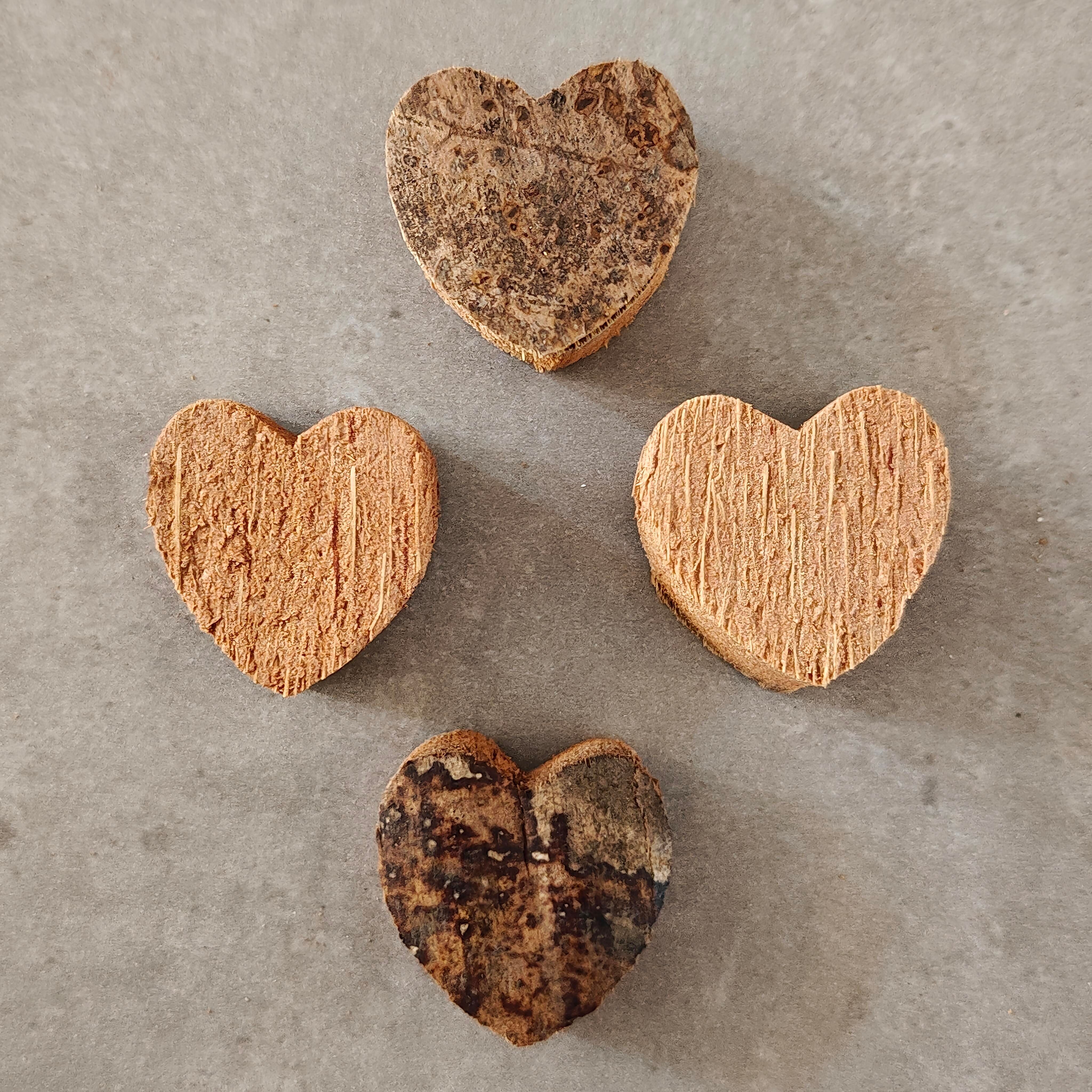 Coconut Heart 3 Cm Natural 100 pcs