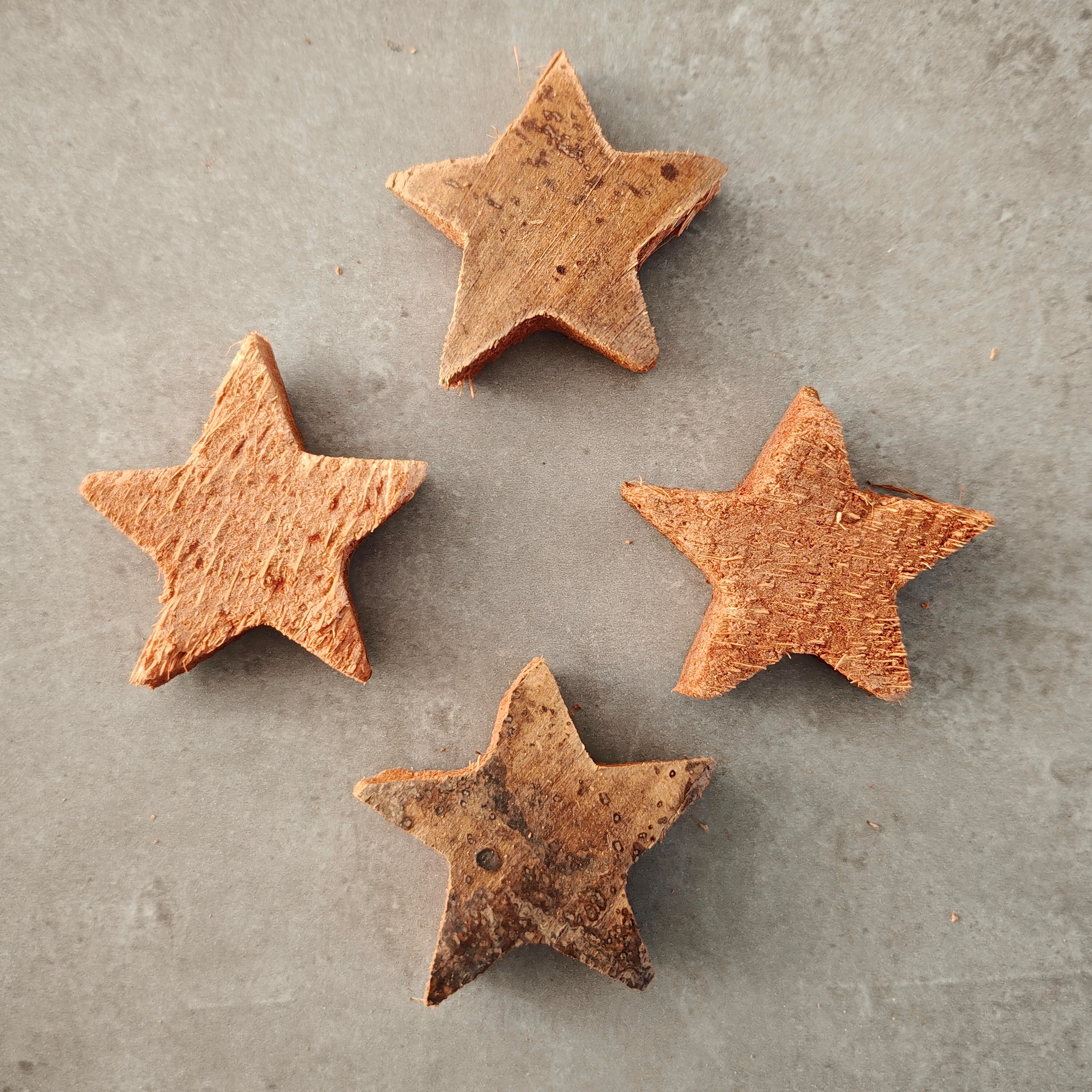 Stella di cocco 5 cm naturale 100 pezzi