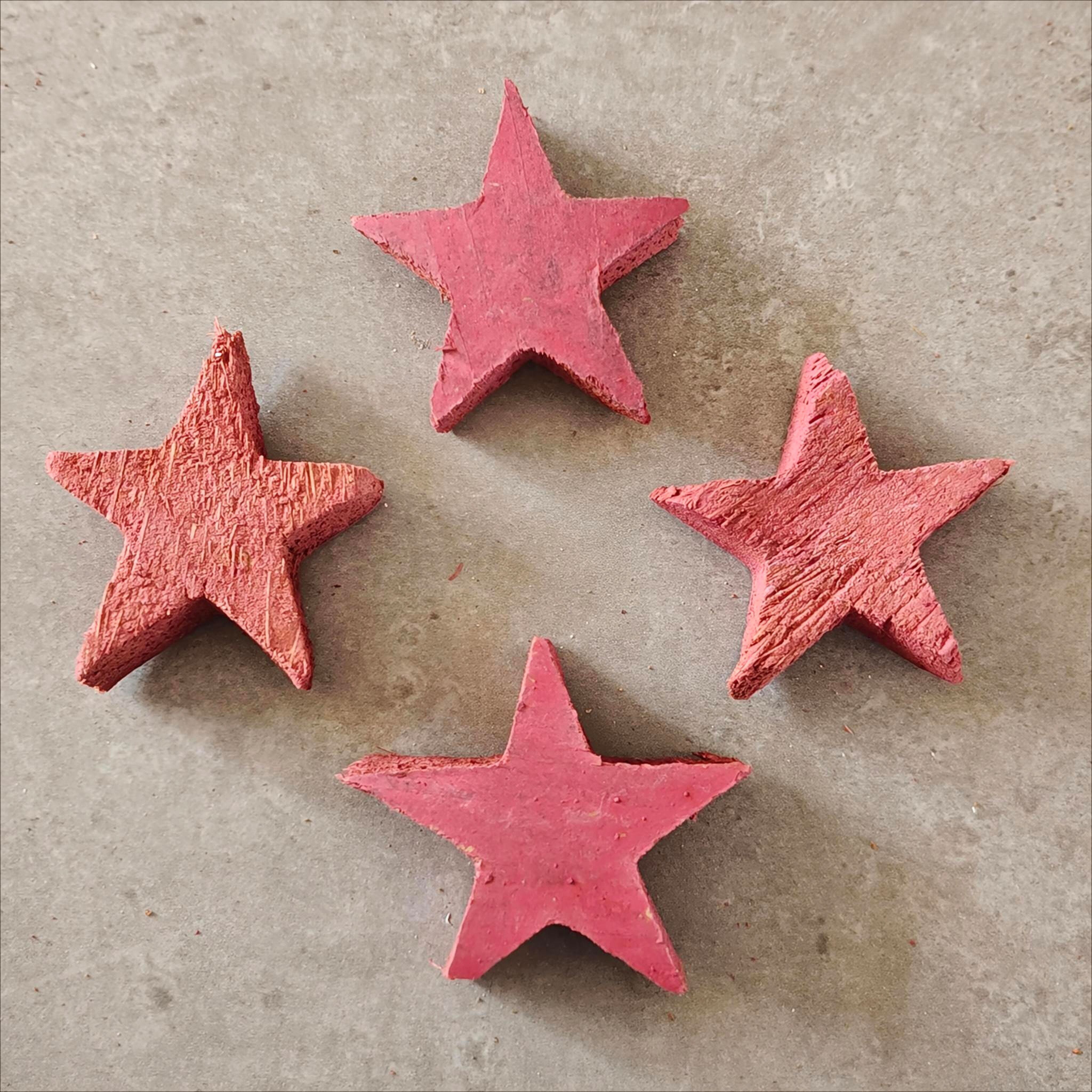 Stella di cocco 5 cm rosso bordeaux 100 pezzi