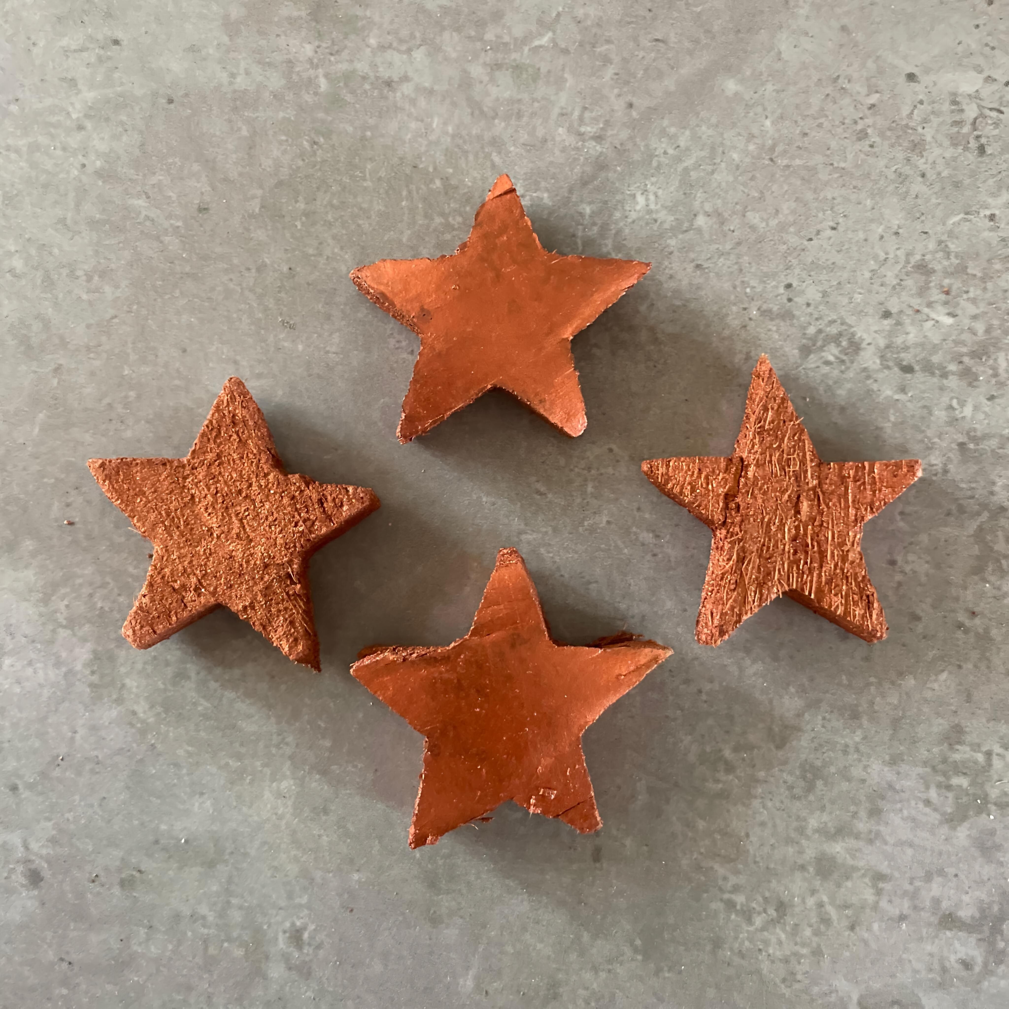 Stella di cocco 5 cm bronzo 100 pezzi