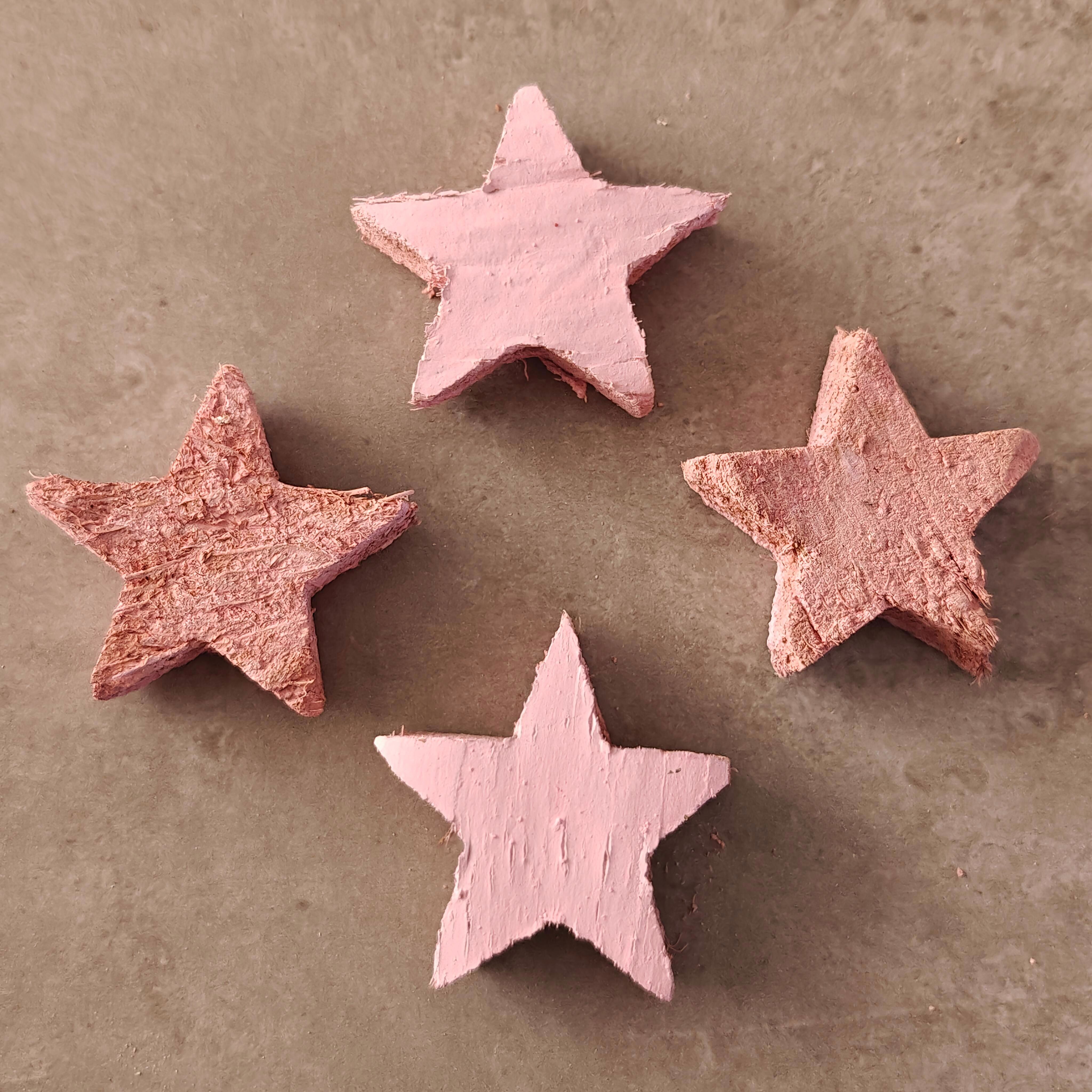 Stella di cocco 5 cm rosa 100 pezzi