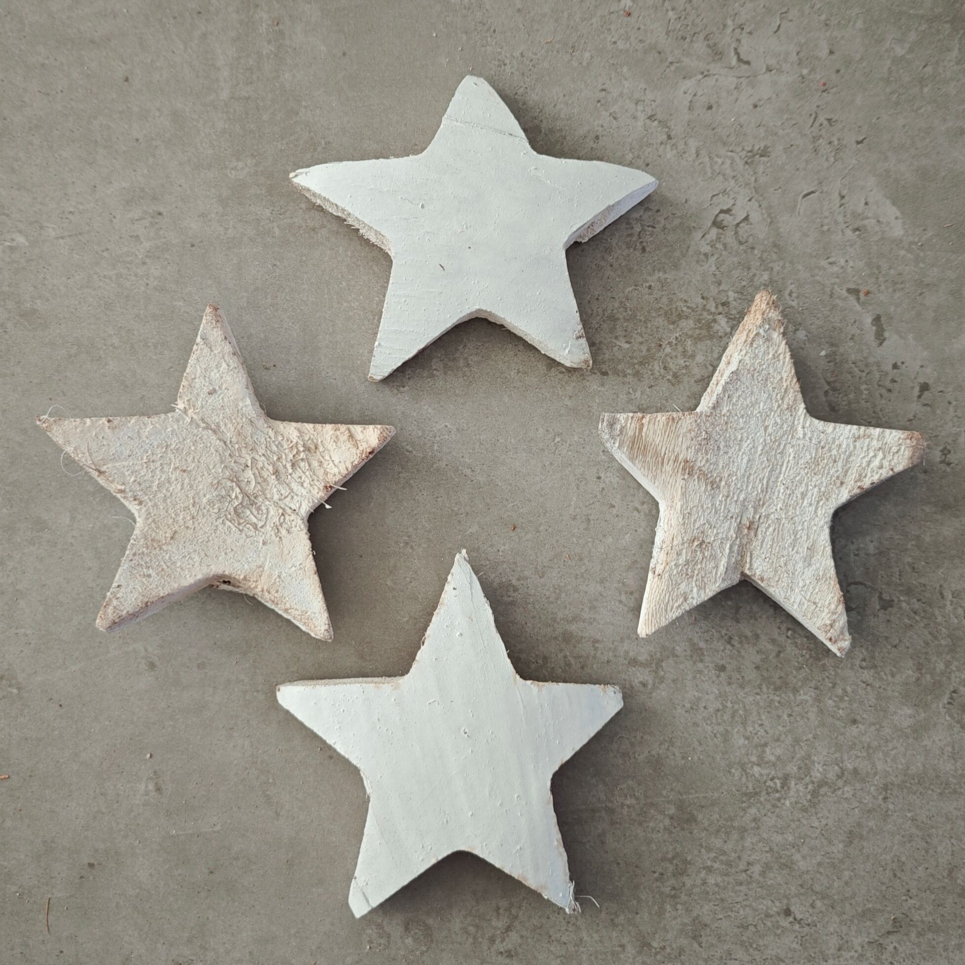 Étoile de noix de coco 12 cm blanche 25 pièces