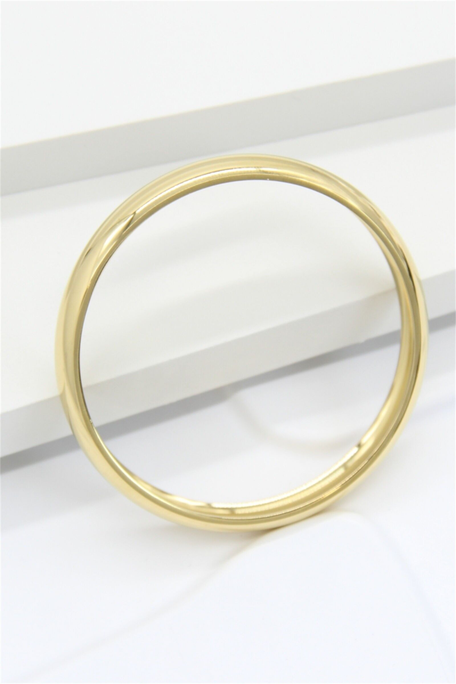 Damen-Armreif aus Gold – Polierter Edelstahl, minimalistisches Design