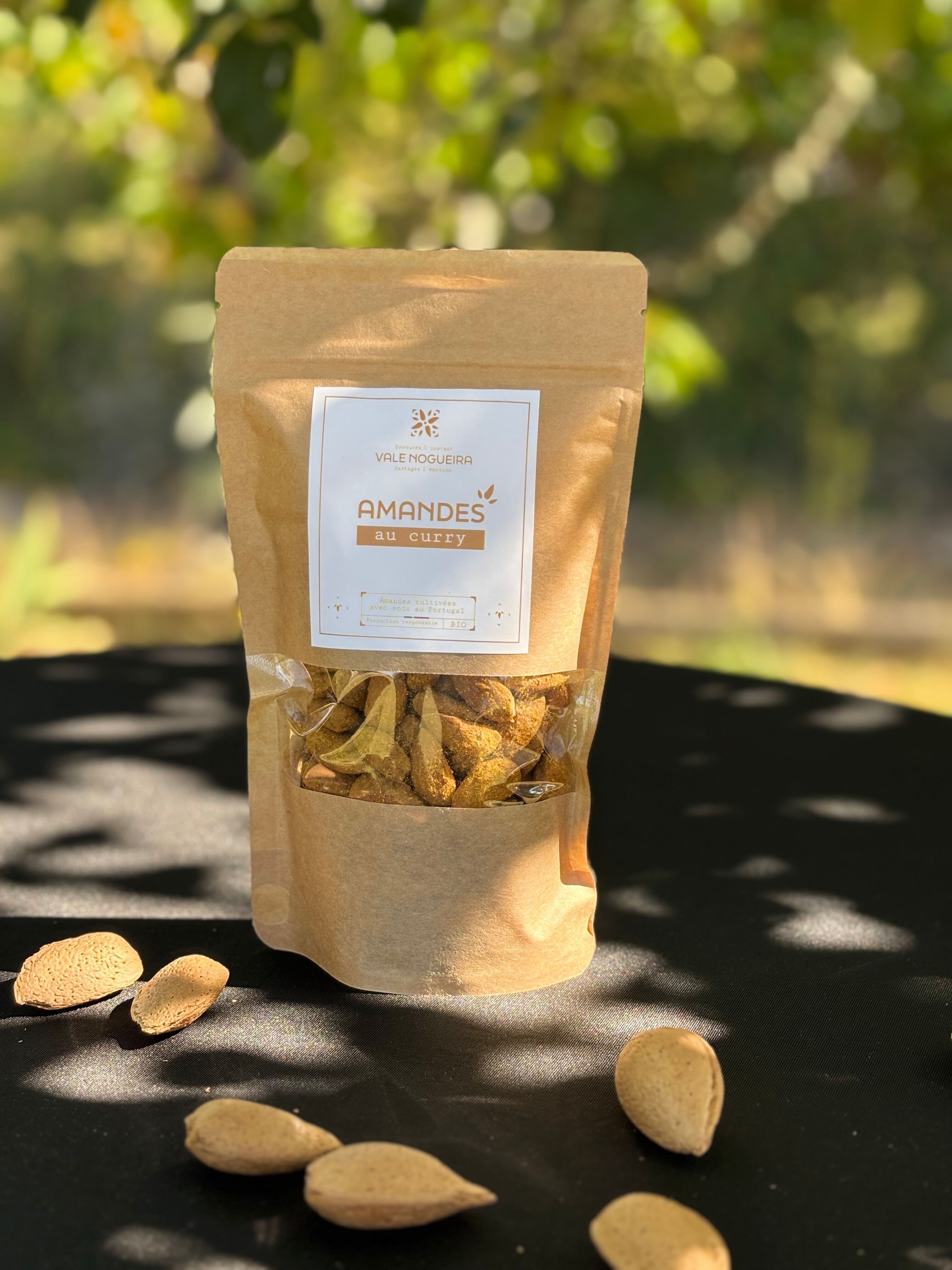 Organic Curried Almonds - 200g Bag