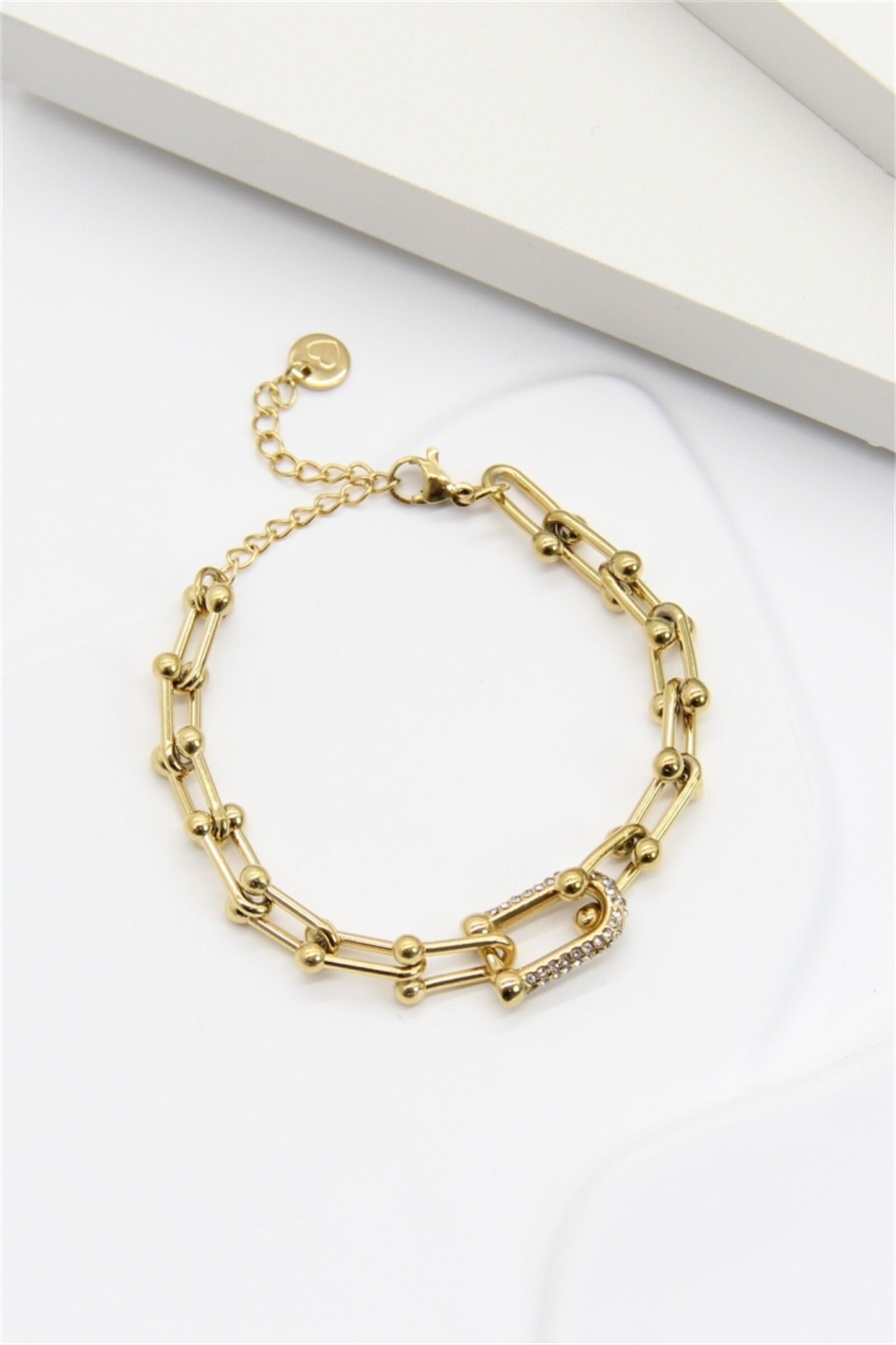 Edelstahl-Armband mit Dornschließe – Zeitlose Eleganz, in Gold- oder Silberoptik mit Zirkonia