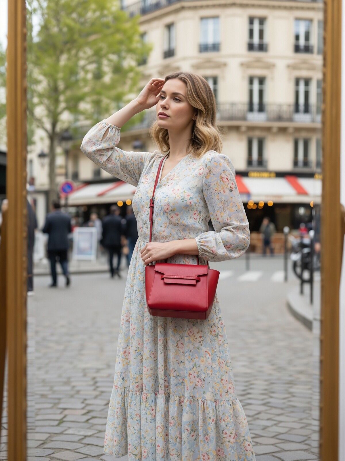 Borsa a tracolla in pelle pregiata per donna – Borsa classica, Made in Italy, Art.-Nr.112669