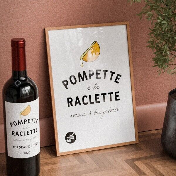 Lustiges Raclette-Poster – Betrunken beim Raclette