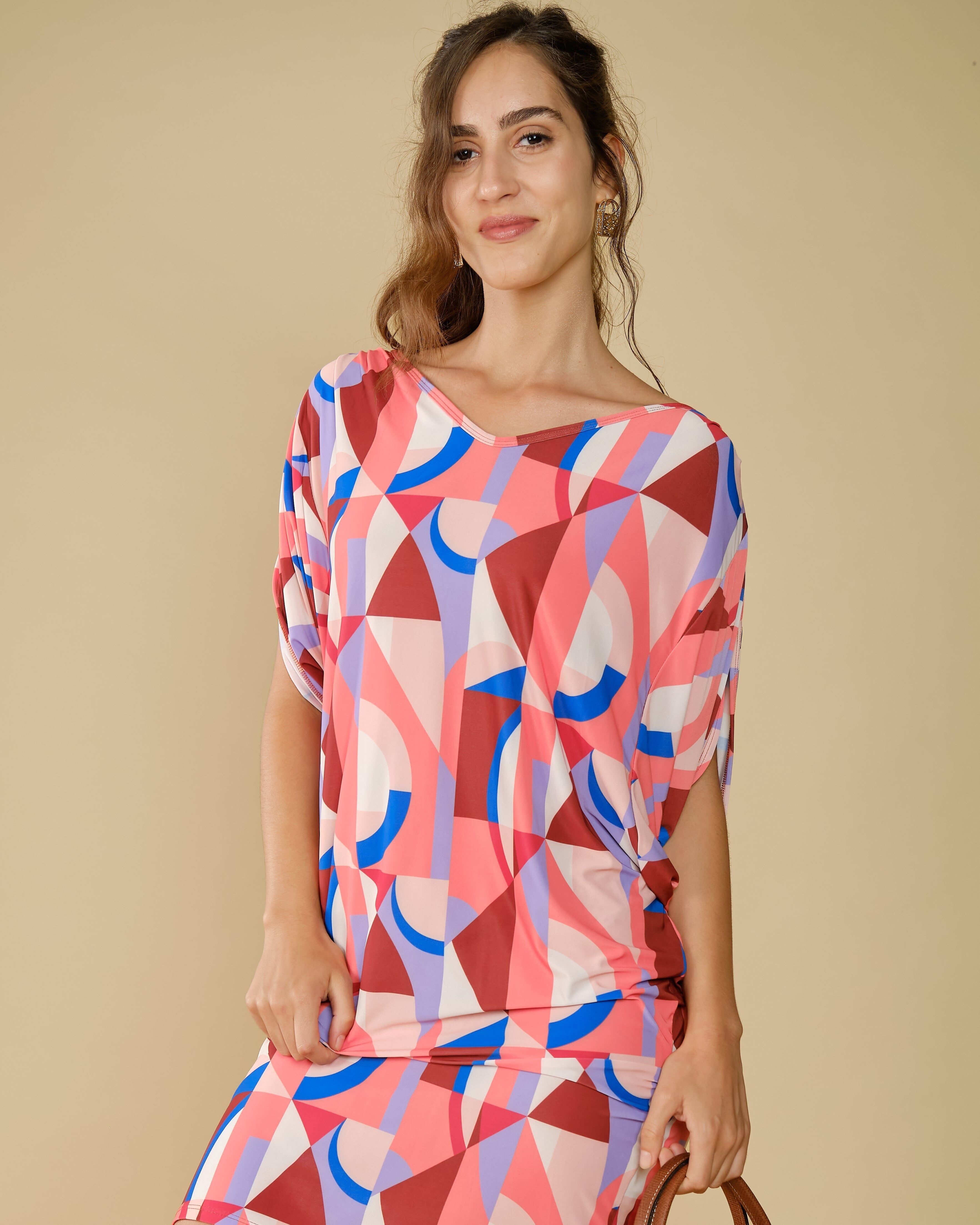 Vassy printed loose short dress - Arielle