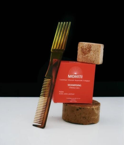 Champú sólido Tulum para cabello seco - Jazmín, ámbar y pachulí