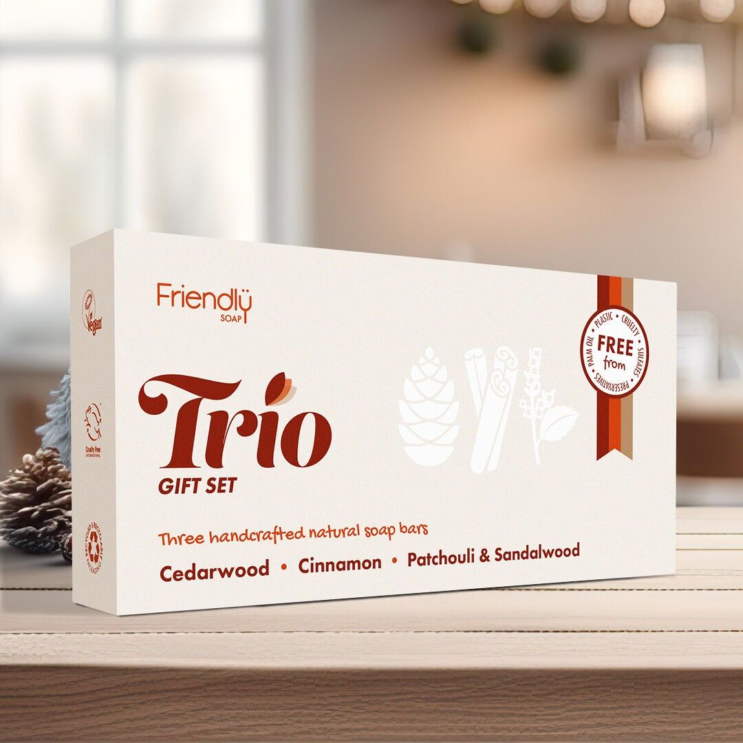 Set regalo Trio - Legno di cedro, cannella, patchouli e sandalo (3 barrette da 95 g)