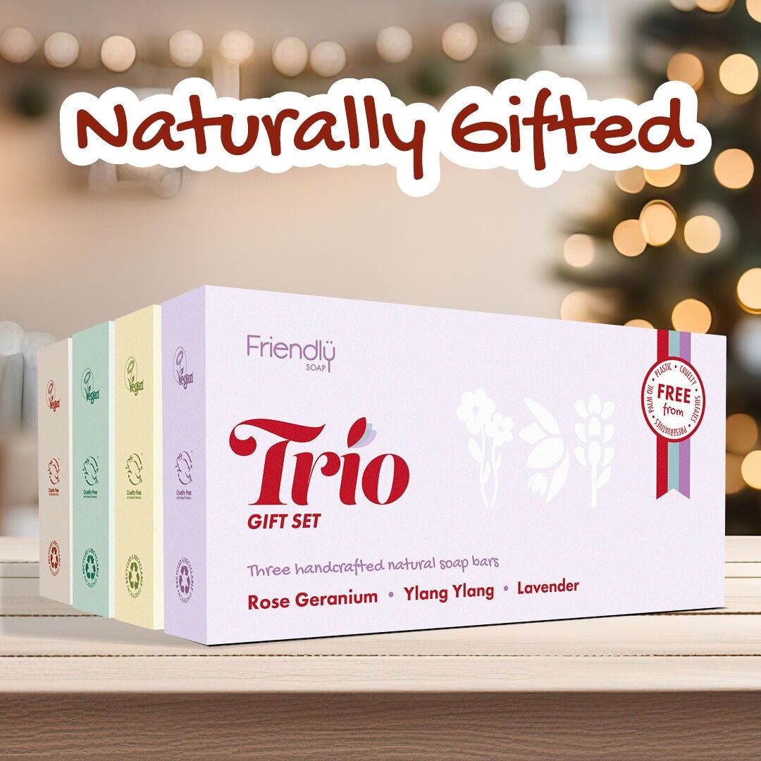 Coffret cadeau Trio assorti (un de chaque type) 4 barres de 95 g (3 barres au total).