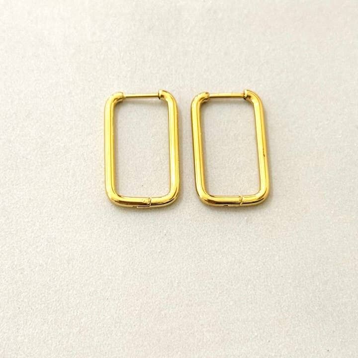 Orecchini geometrici di forma rettangolare