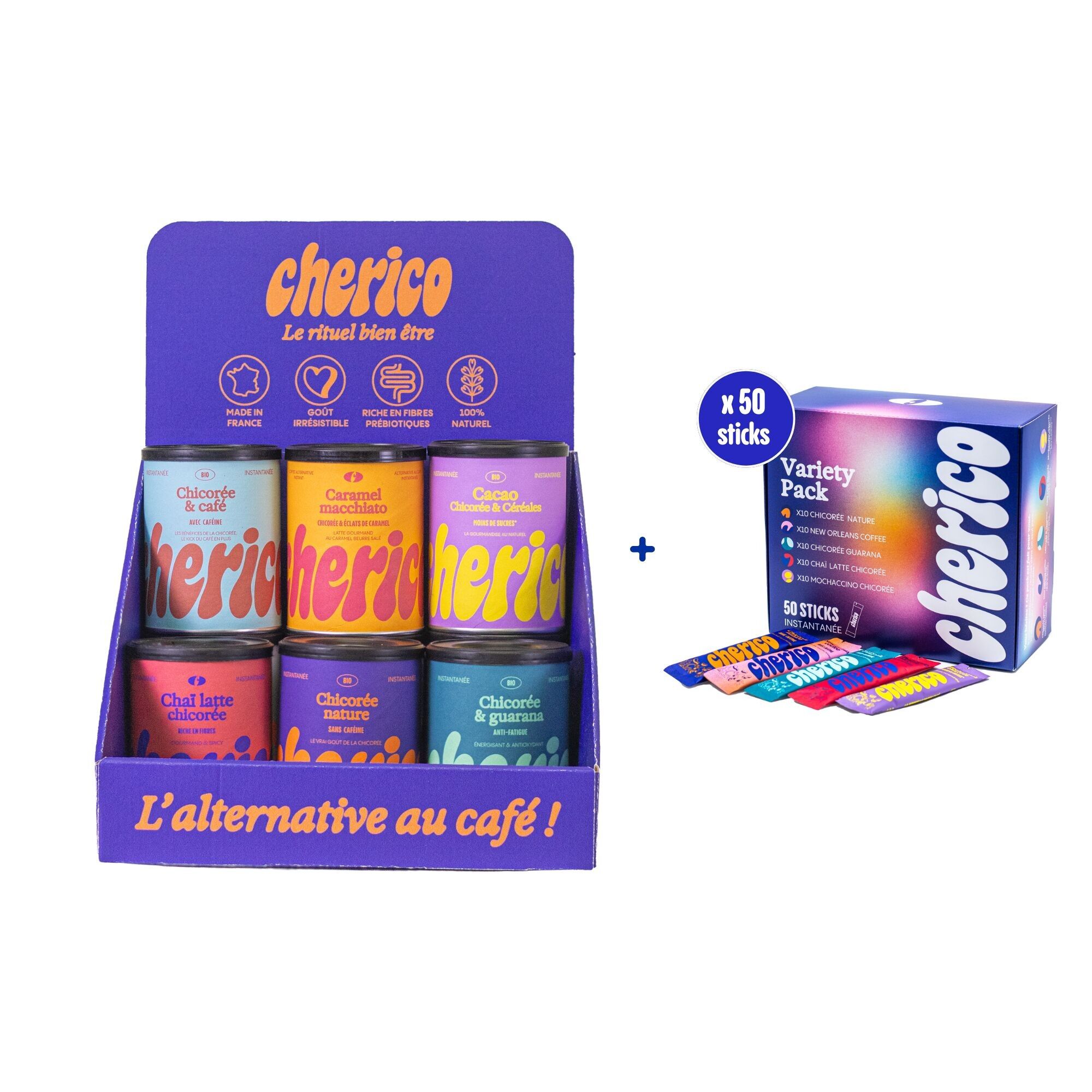 Ankorstore Display Stand🌞 – Instant Chicory 🌿 (36 pots + Variety Pack x50)