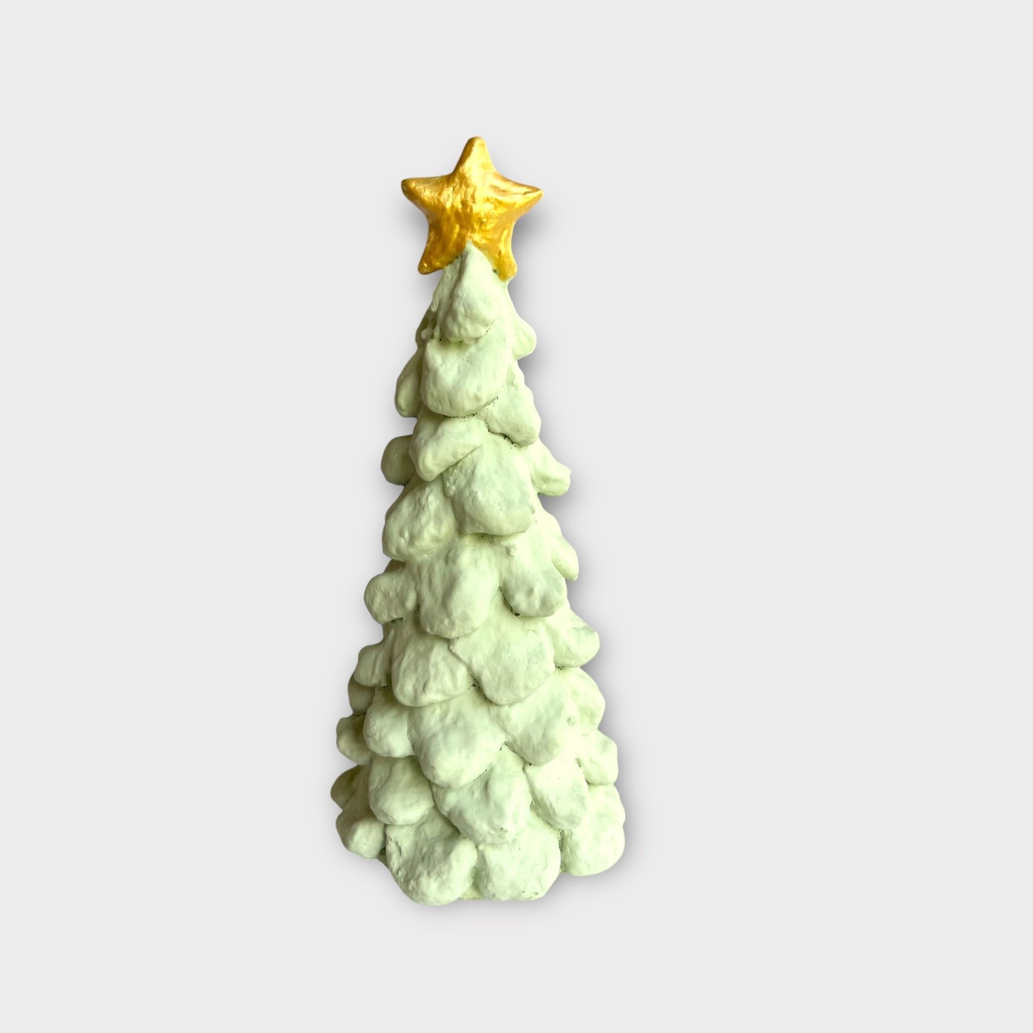 Sapin de Noël avec étoile dorée, vert menthe