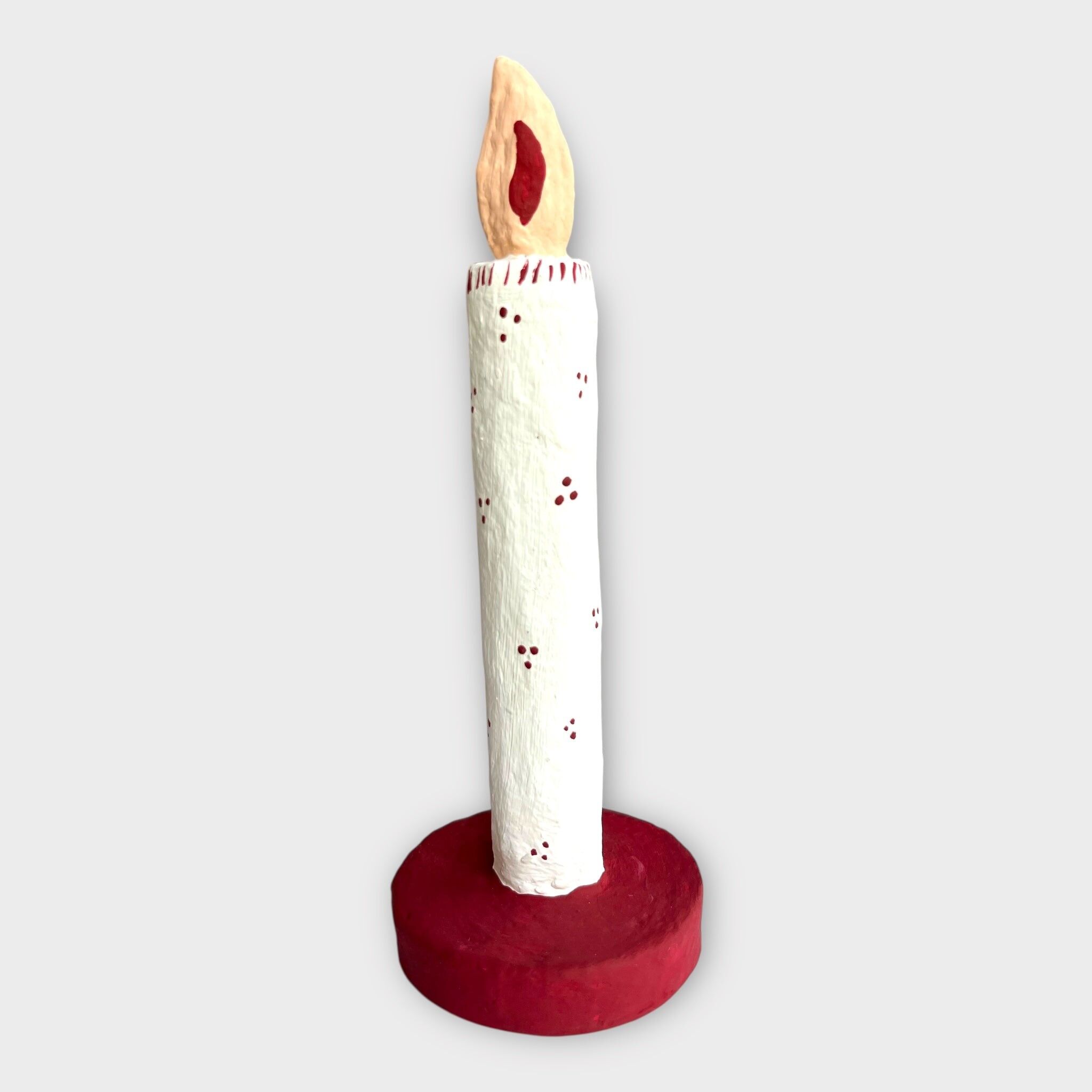Candle, red base