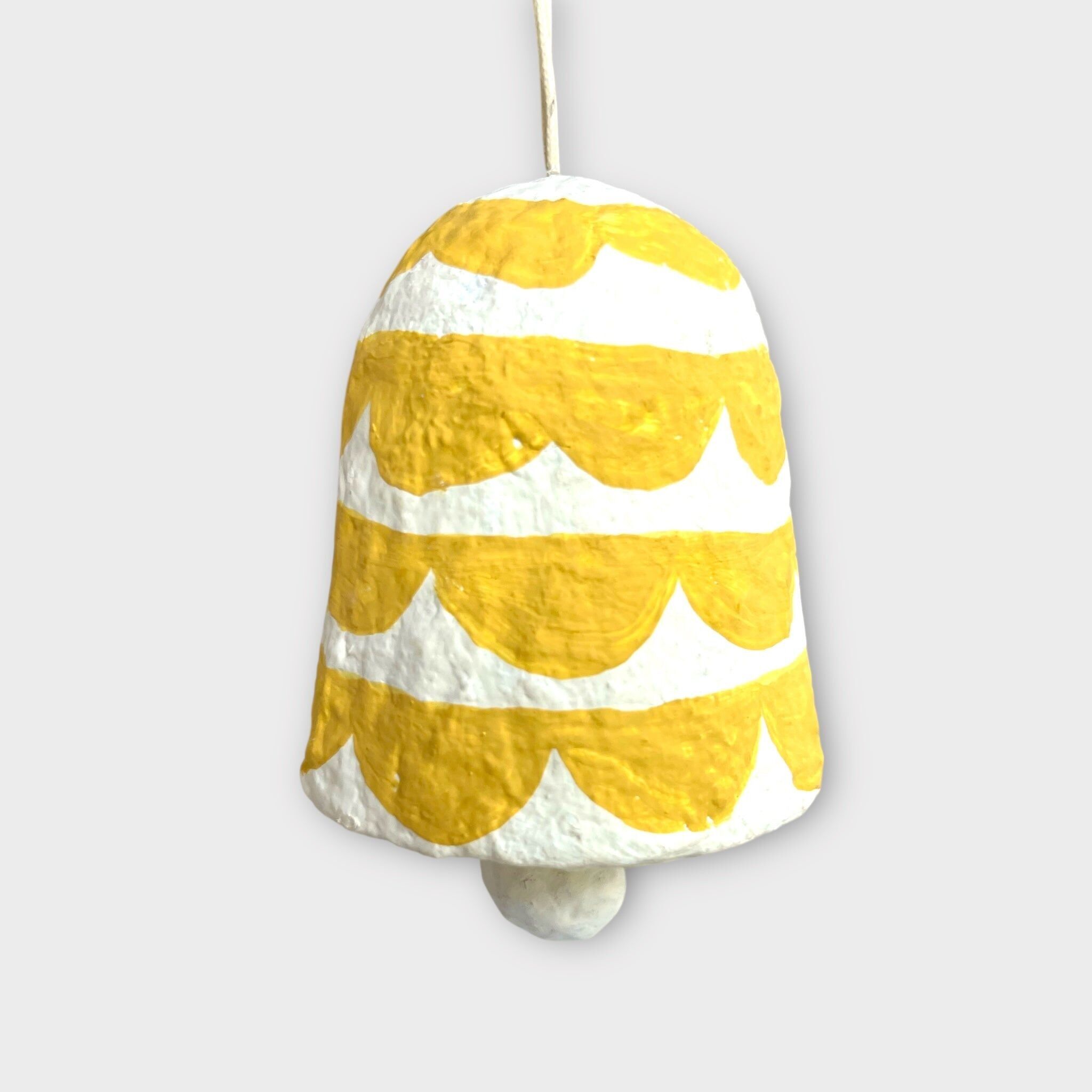 Cloche, demi-cercles jaune moutarde