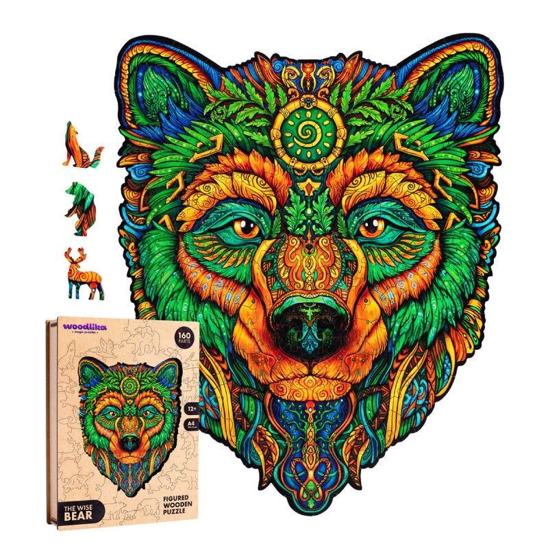 Puzzle Ours Sage | Animaux Magiques Woodlika