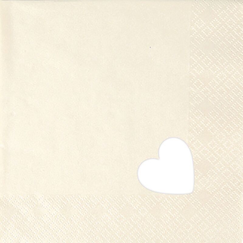 Ivoire à effet perle en forme de cœur perforé