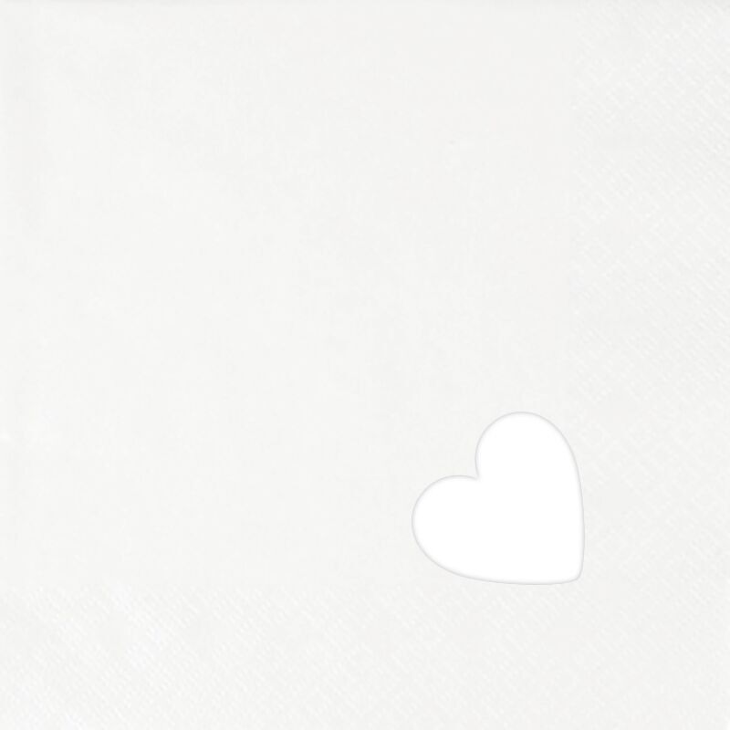 Cœur perforé blanc nacré