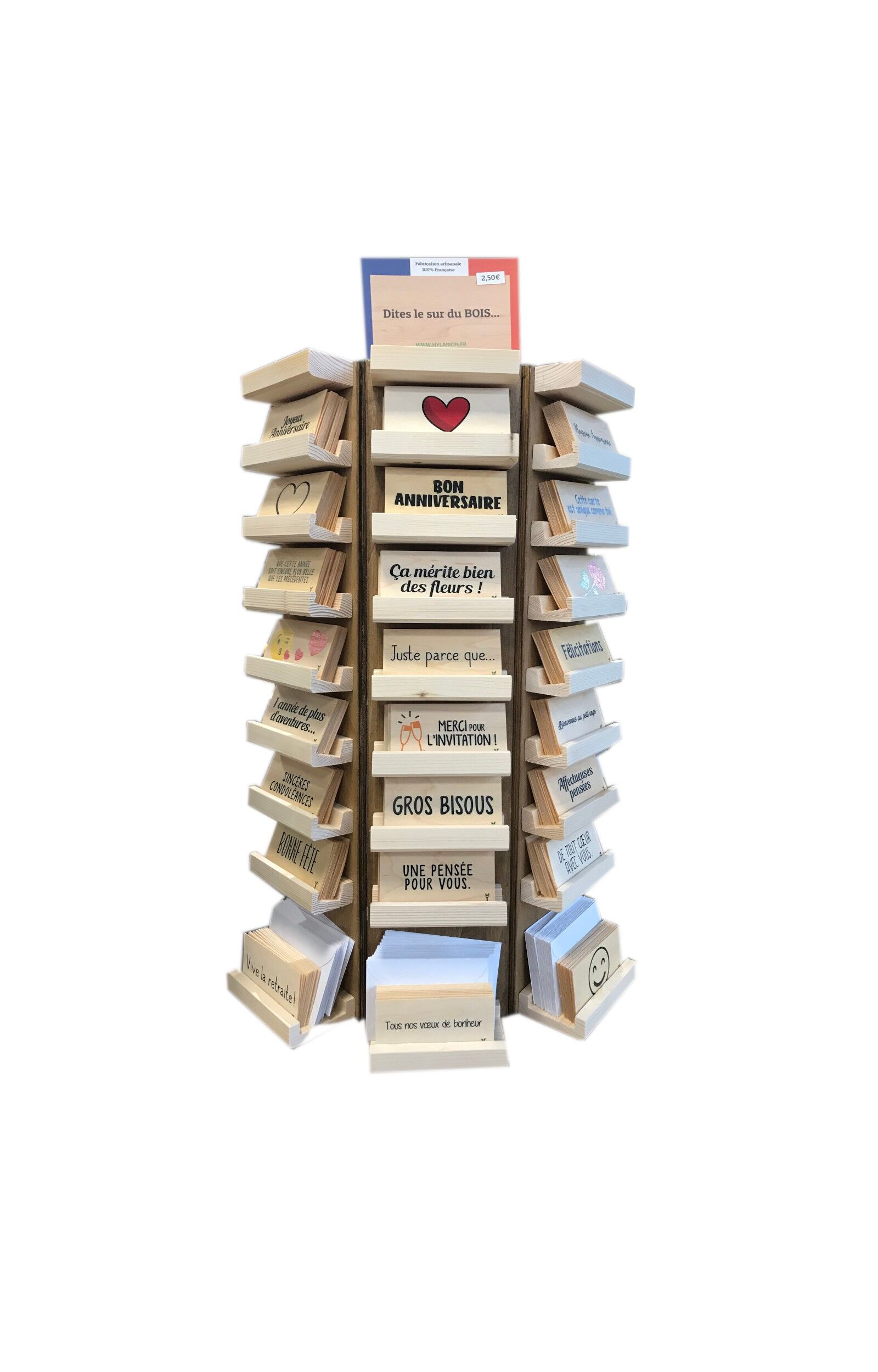 Présentoir 24 Références en paquet de 10 cartes