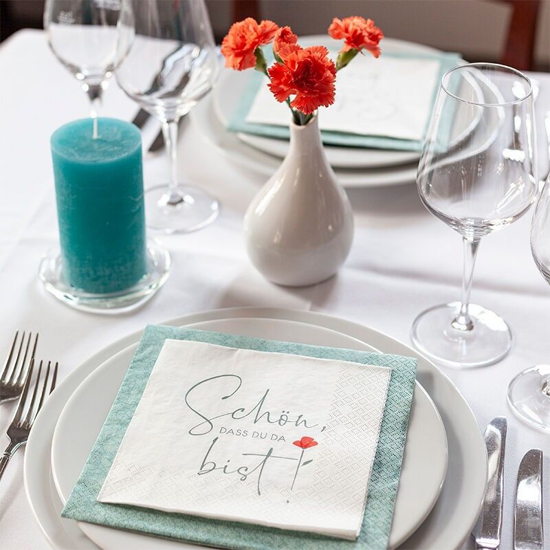Decorative item: Motif napkins, 20 pieces "Beautiful saying"