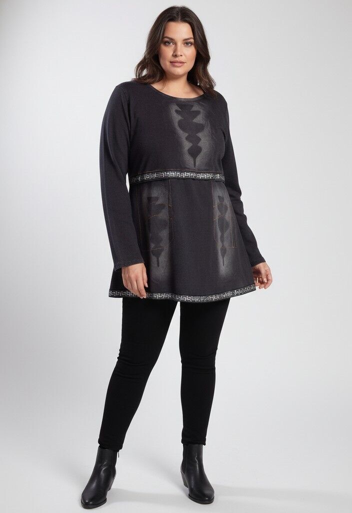 Robe grande taille effet jean tie and dye (A926)