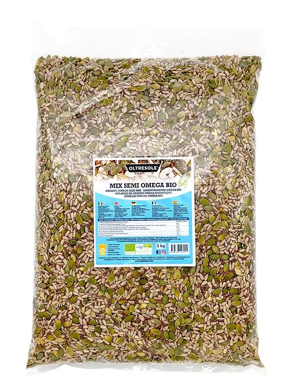 SEMI MIX OMEGA (LINO,ZUCCA,GIRASOLE)BIO 3 Kg