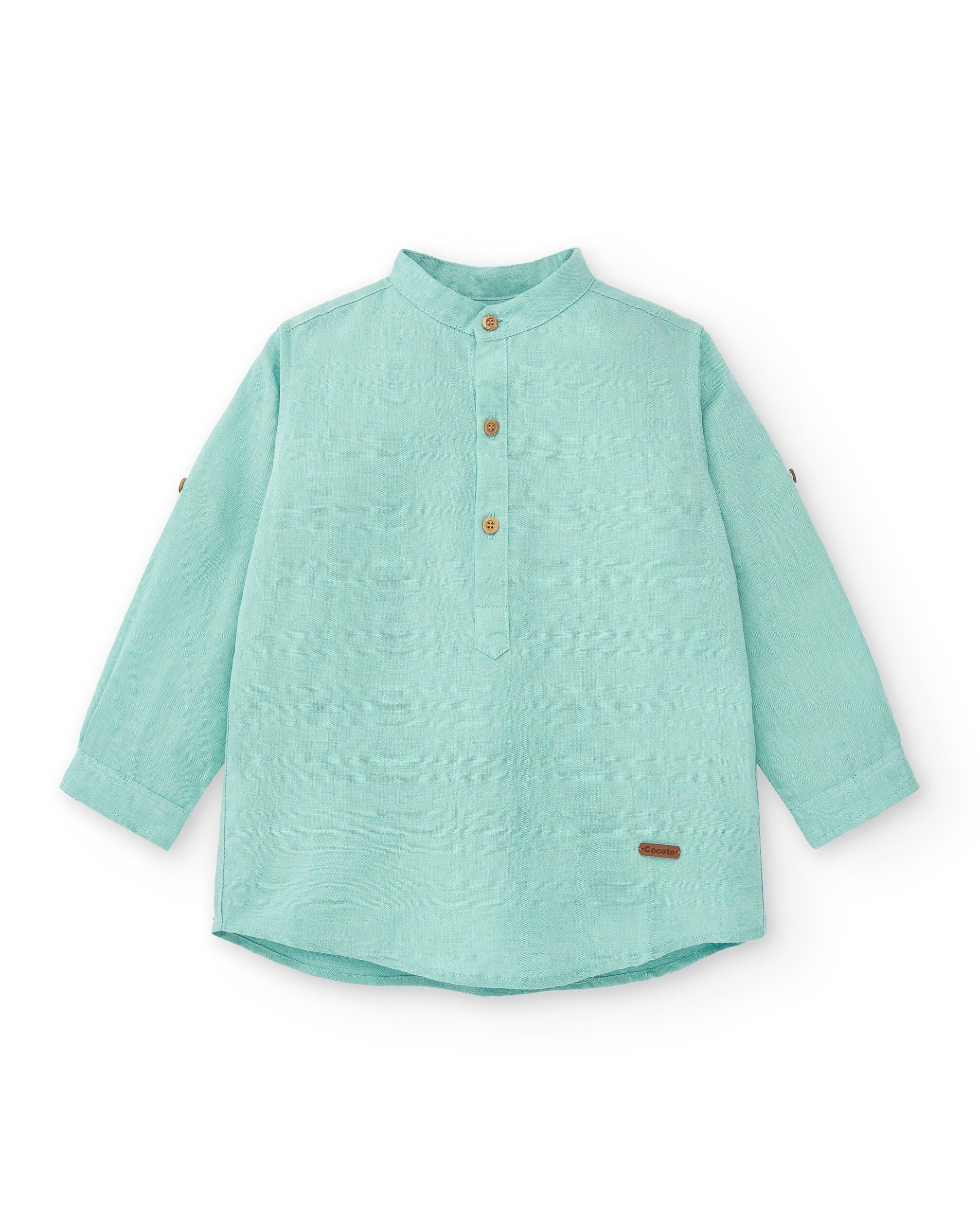 Camisa de niño turchese Cocote & Charanga
