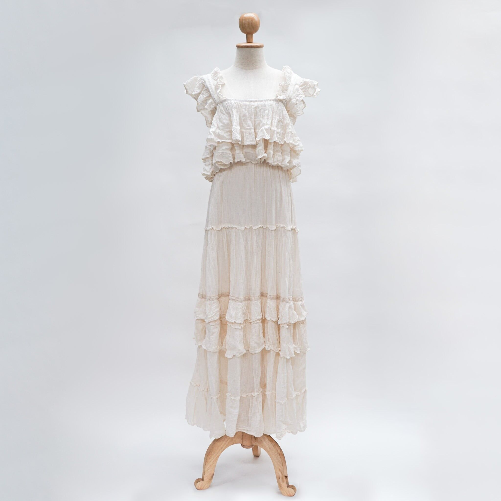 Abito lungo con balze a strati Willow