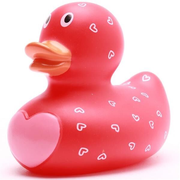 Paperella da bagno con cuore - rossa - paperella di gomma